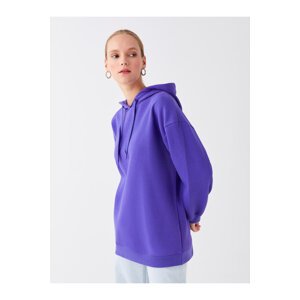 LC Waikiki Women's Hooded Straight Long Sleeve Sweatshirt Tunic