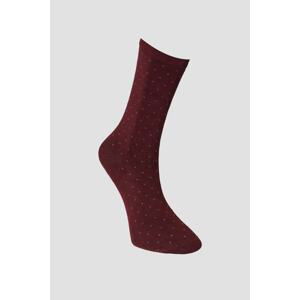 ALTINYILDIZ CLASSICS Men's Claret Red Anthracite Patterned Claret Red Anthracite Bamboo Casual Socks.