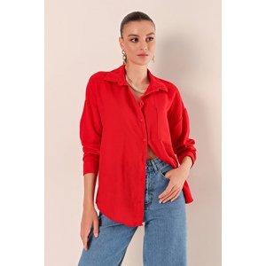 Bigdart 20153 Single Pocket Oversize Shirt - Red