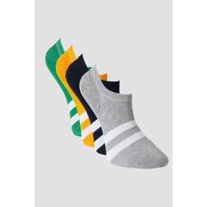 AC&Co / Altınyıldız Classics Men's Orange-Green Navy Blue 4-pack Patterned Bamboo Socks.