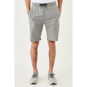 AC&Co / Altınyıldız Classics Men's Gray Standard Fit Casual Comfortable Sports Knitted Shorts
