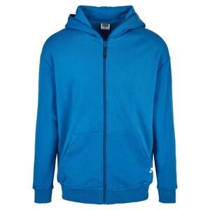 Bio zip-up hoodie in sporty blue