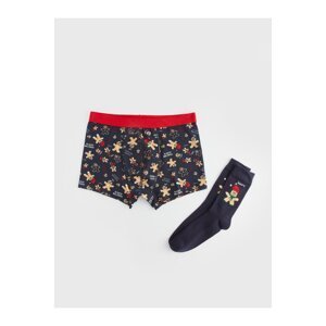 LC Waikiki New Year's Themed Men's Boxers and Socks