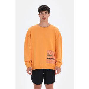 Dagi Men's Orange Pocket Detailed Sweatshirts