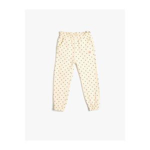 Koton Polka Dot Jogger Sweatpants Elastic Waist Pocket Cotton