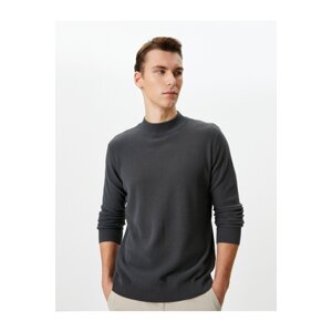 Koton Half Turtleneck Sweater Knitwear Textured Long Sleeve Cotton