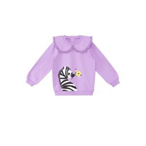 Denokids Zebra Baby Girl Lilac Sweatshirt