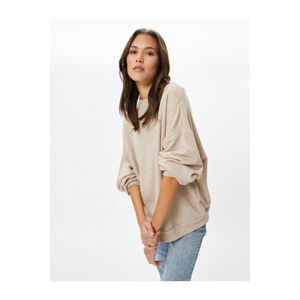 Koton Oversize Sweatshirt Crew Neck Balloon Sleeve