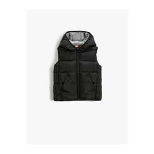 Koton Inflatable Vest with Hooded Fleece Lining