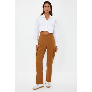 Trendyol Brown Cargo Woven Double Pocket Trousers