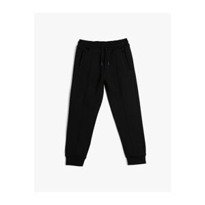 Koton Basic Jogger Sweatpants with Drawstring Pocket Tie Waist