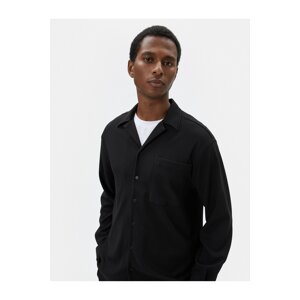 Koton Sports Shirt Turndown Collar Pocket Detailed Buttoned Long Sleeve