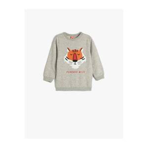 Koton Sweatshirt Lion Printed Long Sleeve Crew Neck