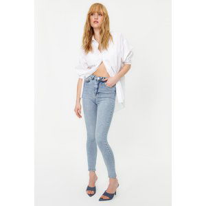 Trendyol Light Blue Vintage High Waist Skinny Jeans