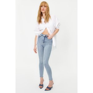 Trendyol Light Blue Vintage High Waist Skinny Jeans