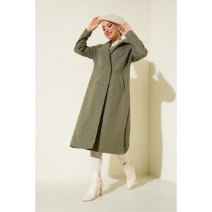 Bigdart Khaki Oversize Wide Cut Woolen Long Cachet Coat 9113