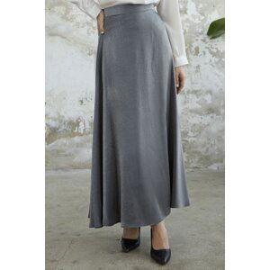 InStyle Shiny Viscose Skirt - Gray