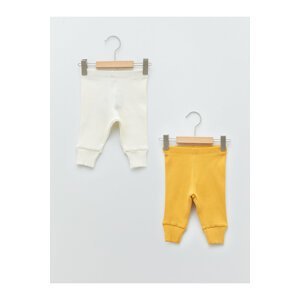 LC Waikiki Basic Cotton Baby Boy Pajamas with Elastic Waist Bottom 2-Pack.