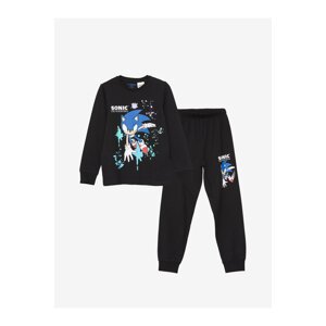 LC Waikiki Crew Neck Sonic Printed Long Sleeve Boys' Pajamas Set