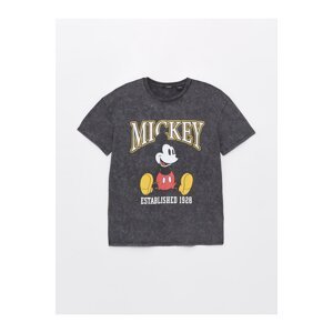 LC Waikiki Women's Crew Neck Mickey Mouse Printed Short Sleeve T-Shirt