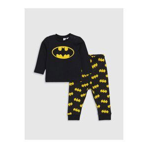 LC Waikiki Crew Neck Long Sleeve Batman Printed Baby Boy Pajamas Set