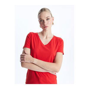 LC Waikiki V-Neck Plain Short Sleeve Women's T-Shirt