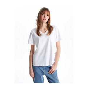 LC Waikiki Women's V-Neck Straight Short Sleeve T-Shirt