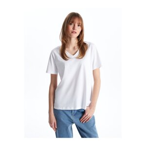 LC Waikiki Women's V-Neck Plain Short Sleeve T-Shirt