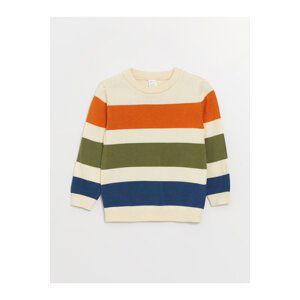 LC Waikiki Crew Neck Long Sleeve Striped Baby Boy Knitwear Sweater