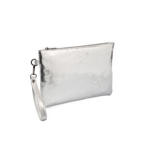 Capone Outfitters Paris Women's Clutch Portfolio Silver Bag