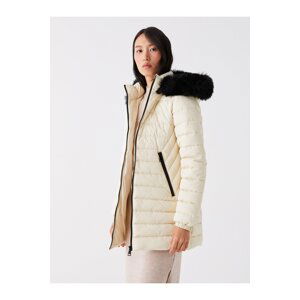 LC Waikiki Women's Hooded Plain Puffer Coat