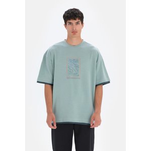 Dagi Mint Green Garnished Sports T-shirt