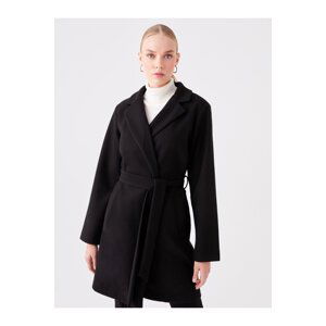 LC Waikiki Women's Jacket Collar Plain Cachet Coat