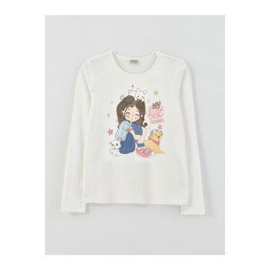 LC Waikiki Crew Neck Printed Long Sleeve Girls' T-Shirt