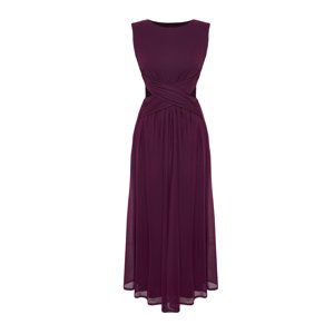 Trendyol Purple Cut Out Detailed Skater/Belt Opening Tulle Dress