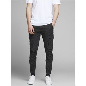 Čierne tapered fit nohavice Jack & Jones Paul