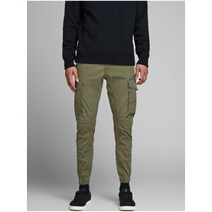 Zelené tapered nohavice Jack & Jones Paul