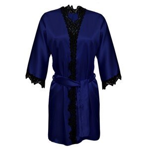 DKaren Woman's Housecoat Viola Navy Blue