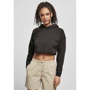 Women's Oversized Cropped Hoody Black