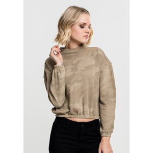 Women's Camo Crew turtleneck with sand mask