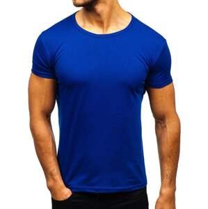 Men's T-shirt without print AK999A - blue,