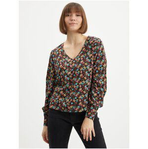 Black Floral Blouse ONLY Sif - Women