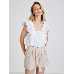 White Women's Blouse with Ruffles TALLY WEiJL - Ladies