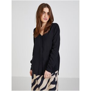 Black blouse with elongated back VILA Paya - Women