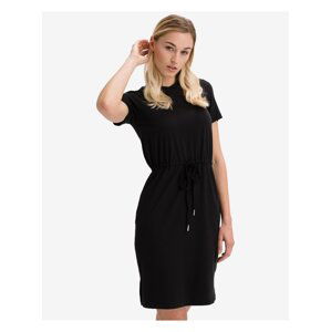 Black Women's Short Dress with Waist Tightening SuperDry - Women