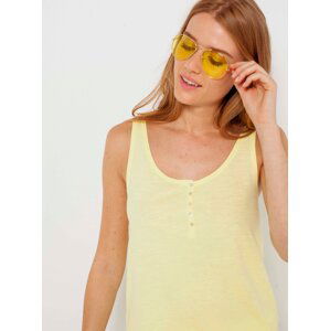 Light Yellow Tank Top CAMAIEU - Women