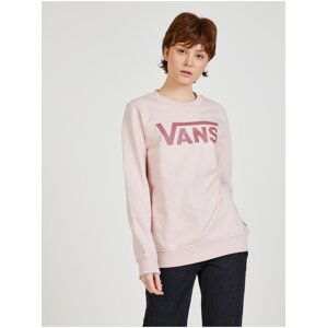 Pink Women's Sweatshirt with Printed VANS - Women