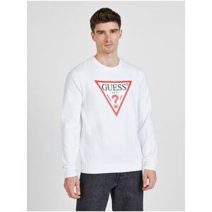 White Mens Sweatshirt Guess - Men