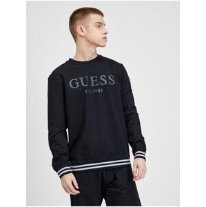 Black Mens Sweatshirt Guess Beau - Men