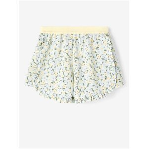 Yellow-Blue Girly Floral Shorts Name it Finna - unisex